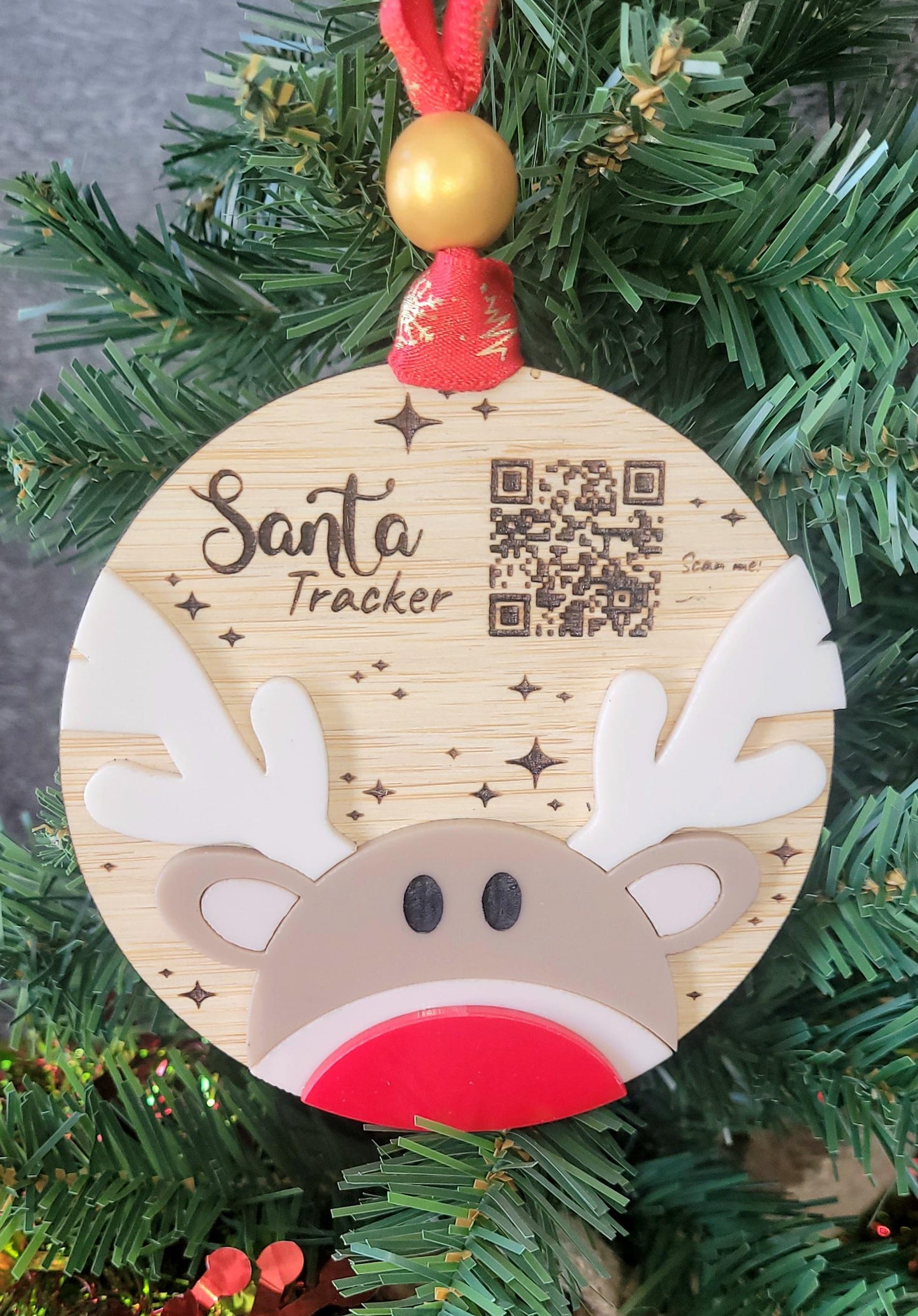Reindeer Santa Tracker Ornament