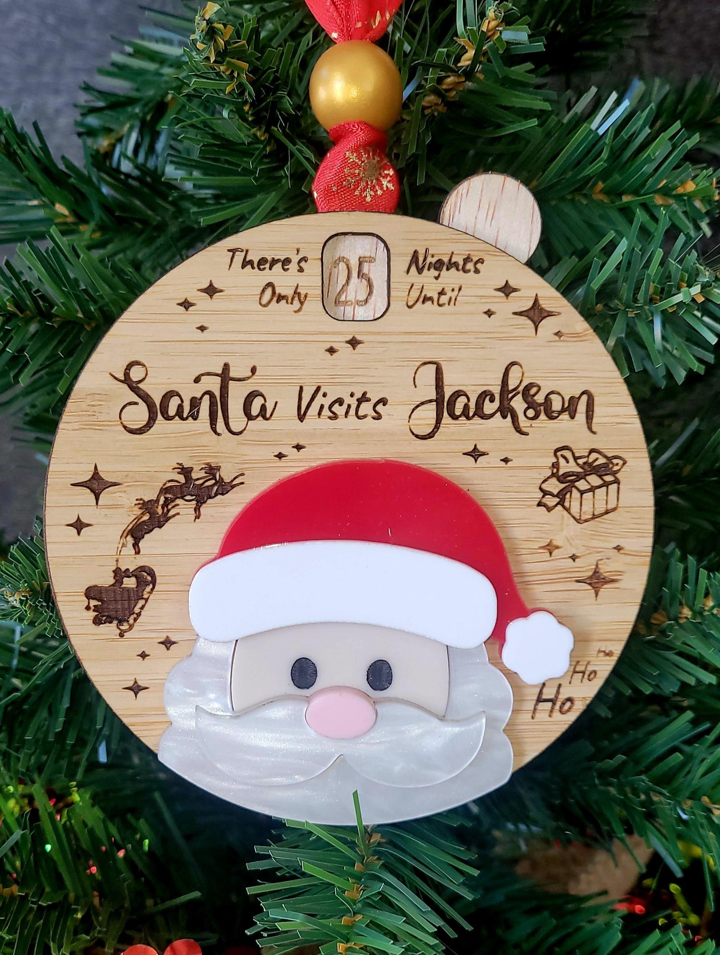 Santa Christmas Countdown Ornament