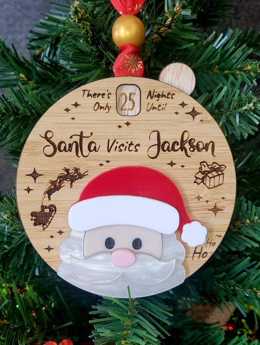 Santa Christmas Countdown Ornament