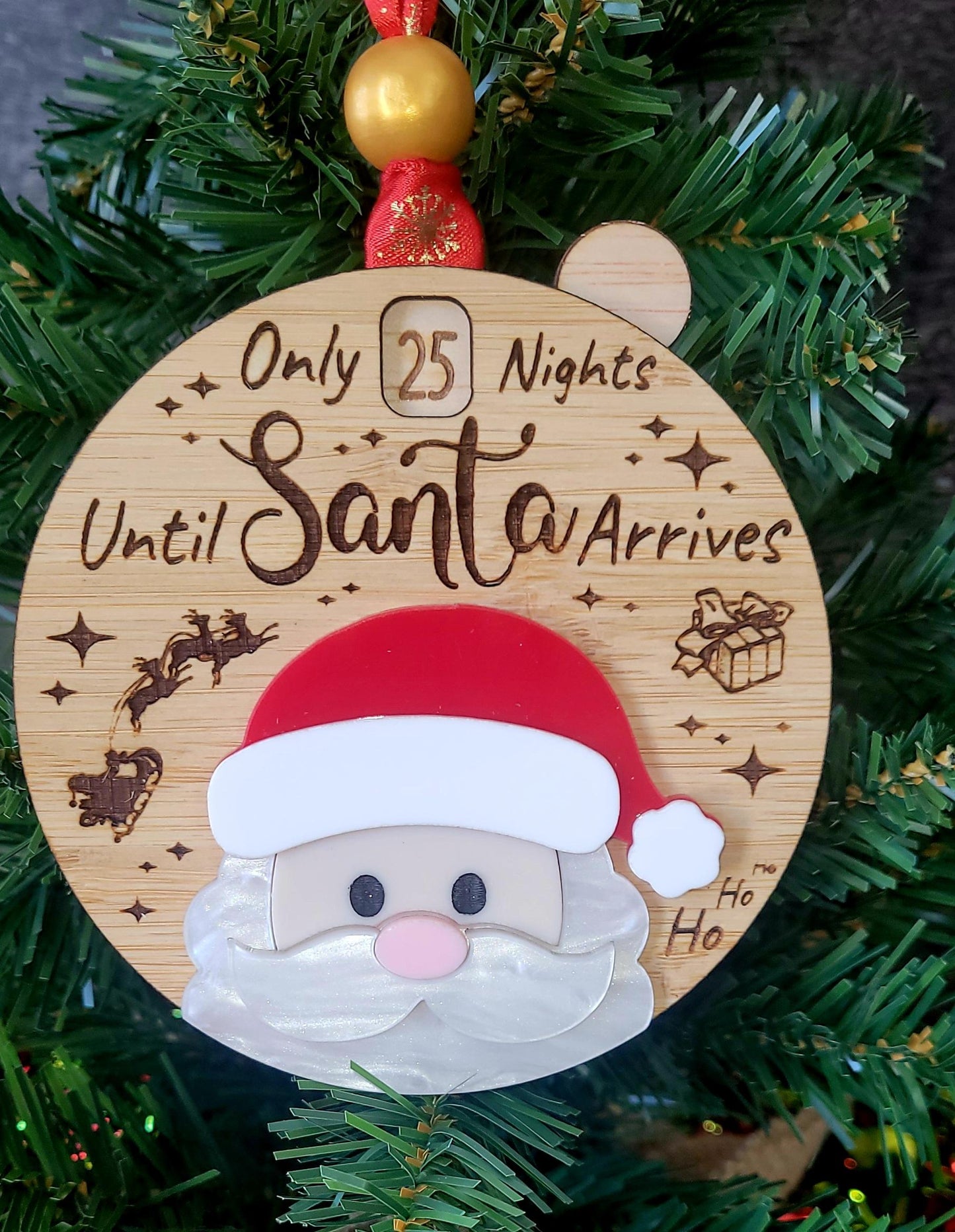 Santa Christmas Countdown Ornament