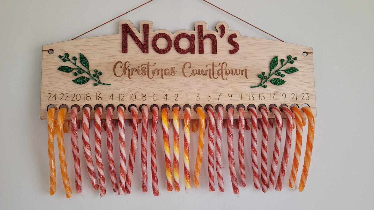 Christmas Candy Cane Countdown