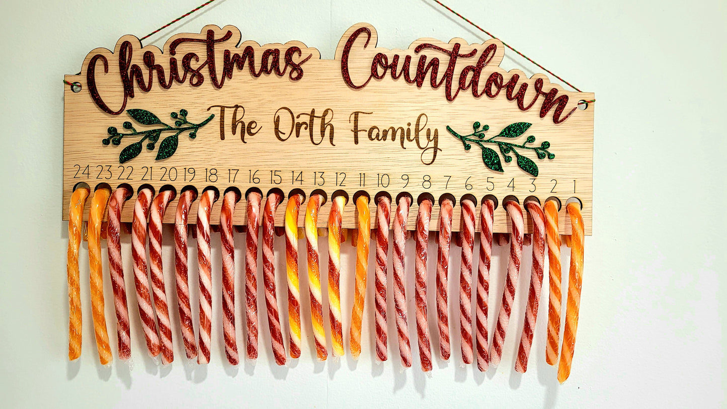 Christmas Candy Cane Countdown