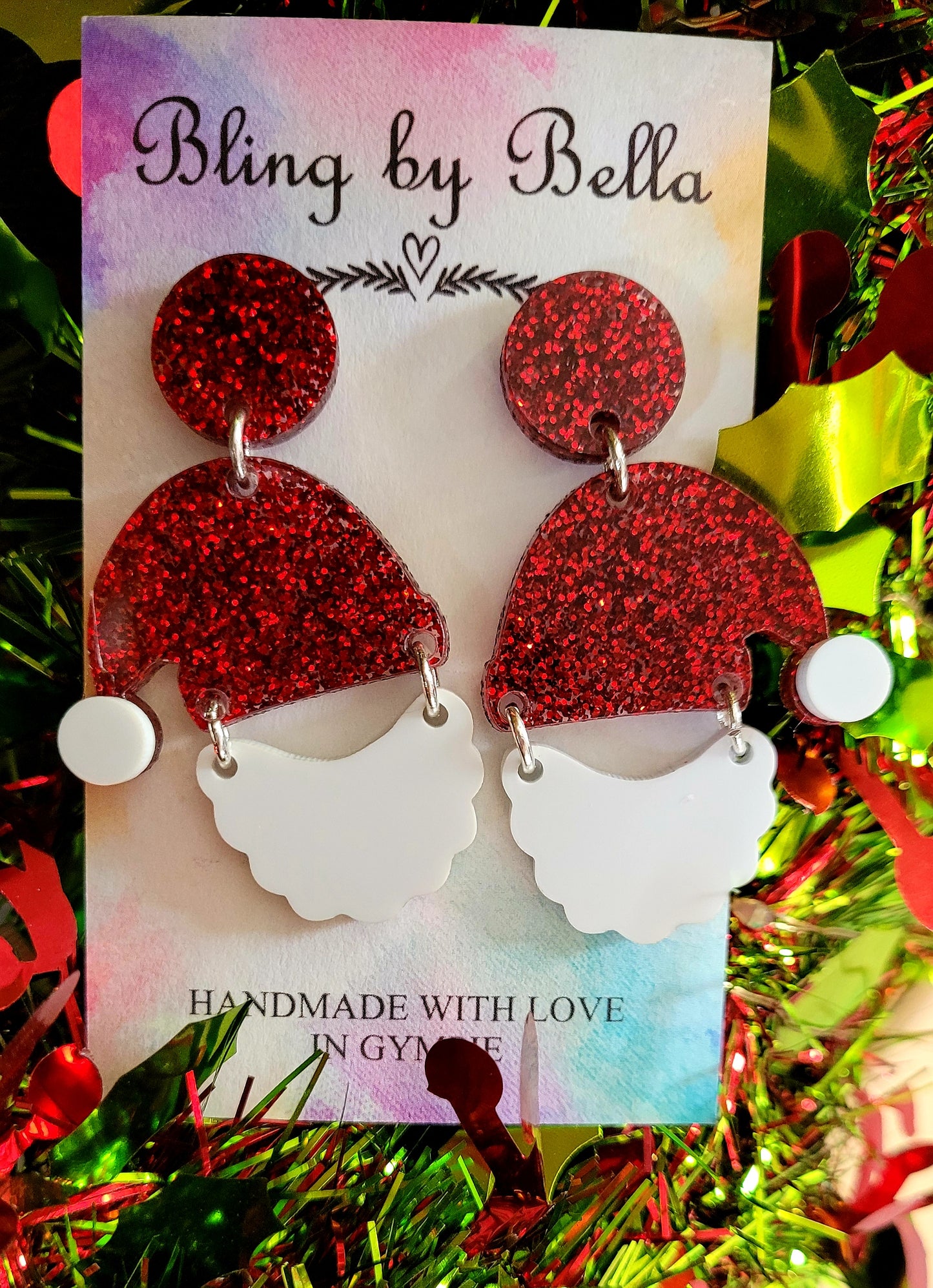 Christmas Santa Dangle Earrings