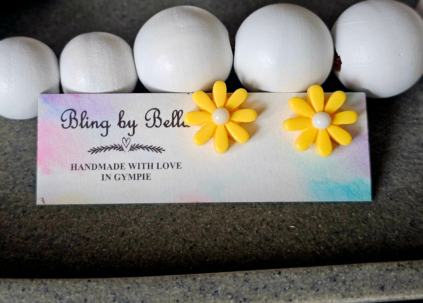 Large Daisy Flower Earrings