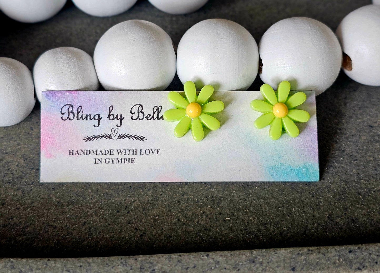 Large Daisy Flower Earrings