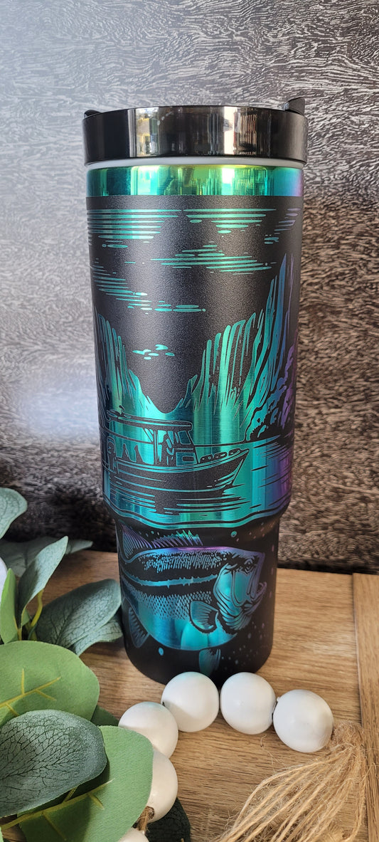 Gone Fishin' 40oz Tumbler multi