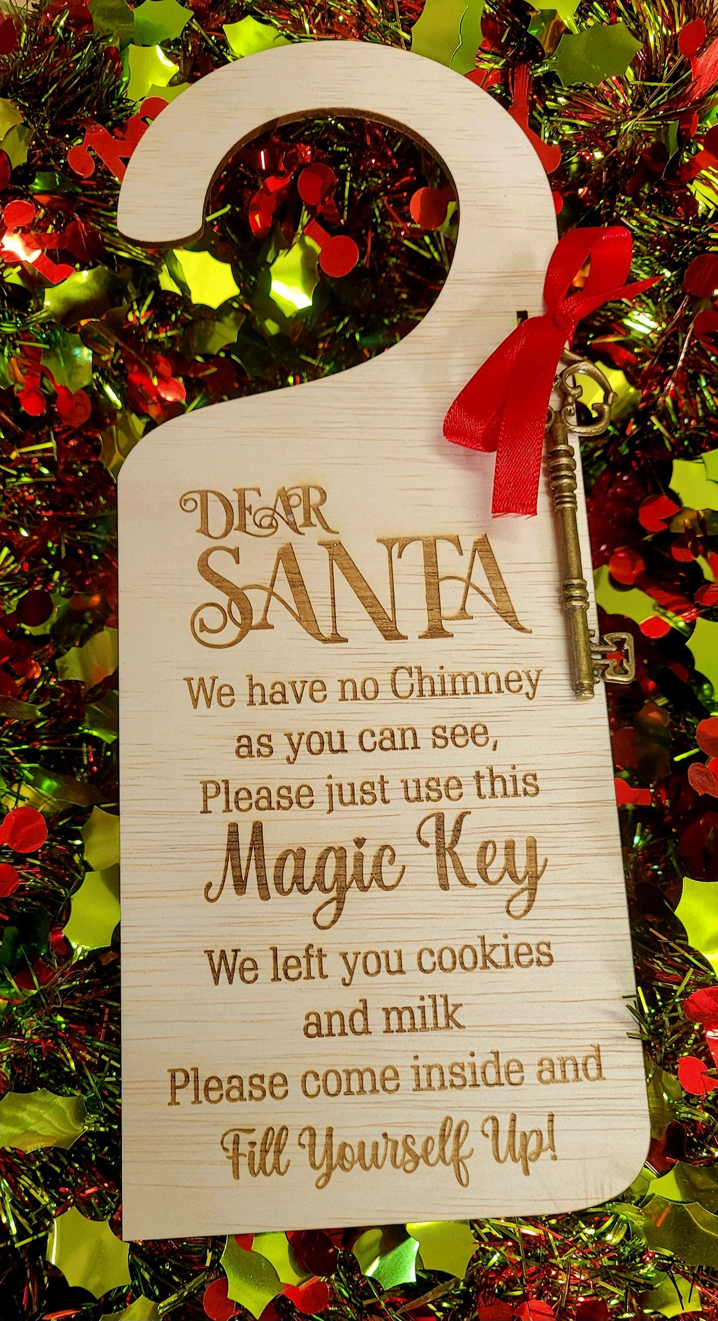 Personalised Santa Magic Key Door Hanger