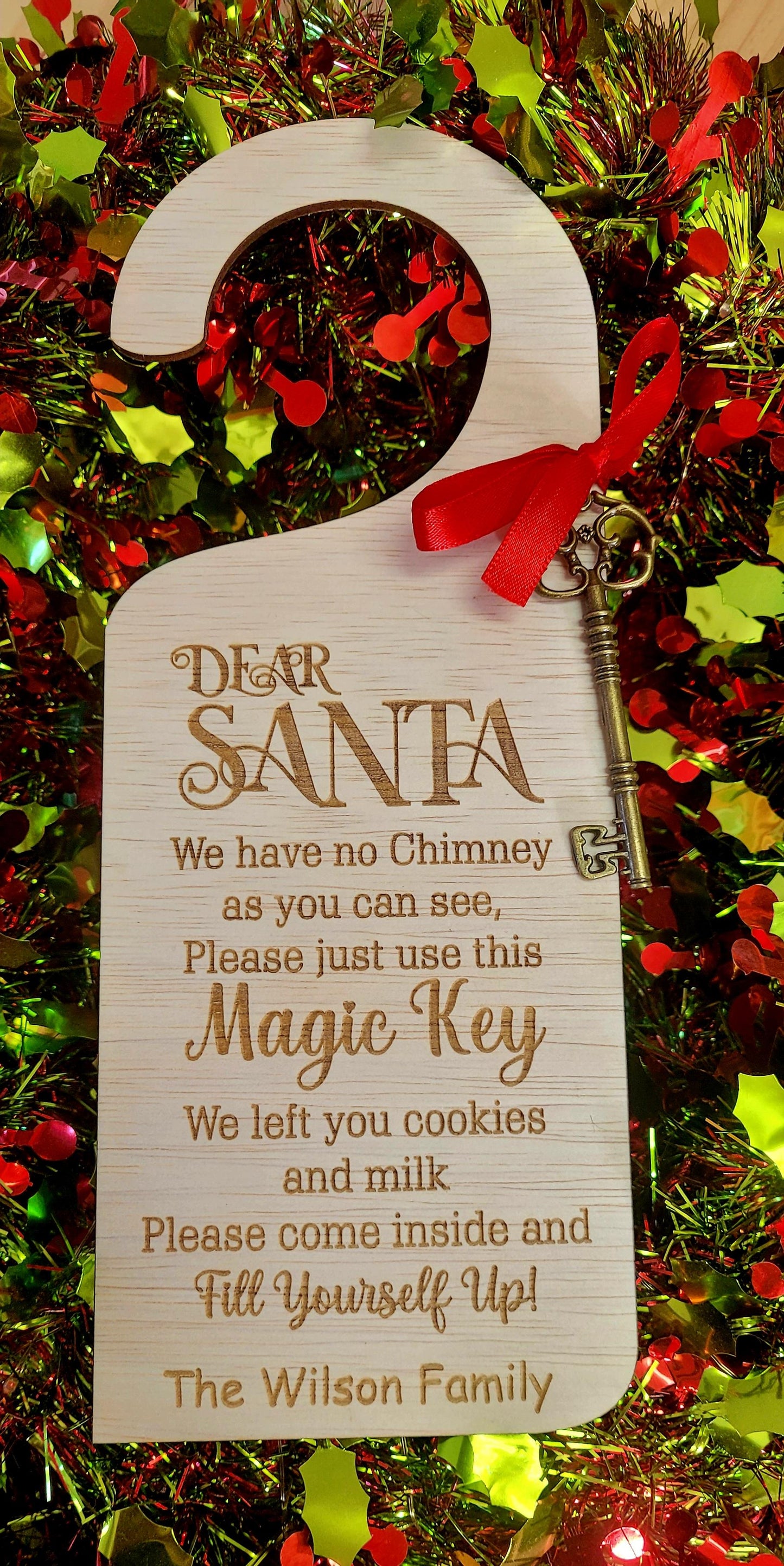 Personalised Santa Magic Key Door Hanger