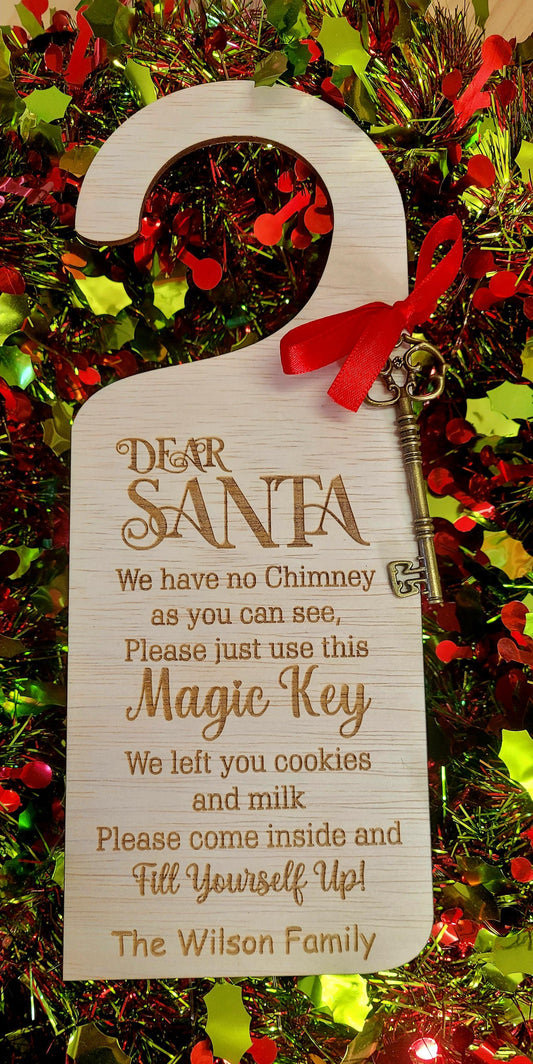 Personalised Santa Magic Key Door Hanger