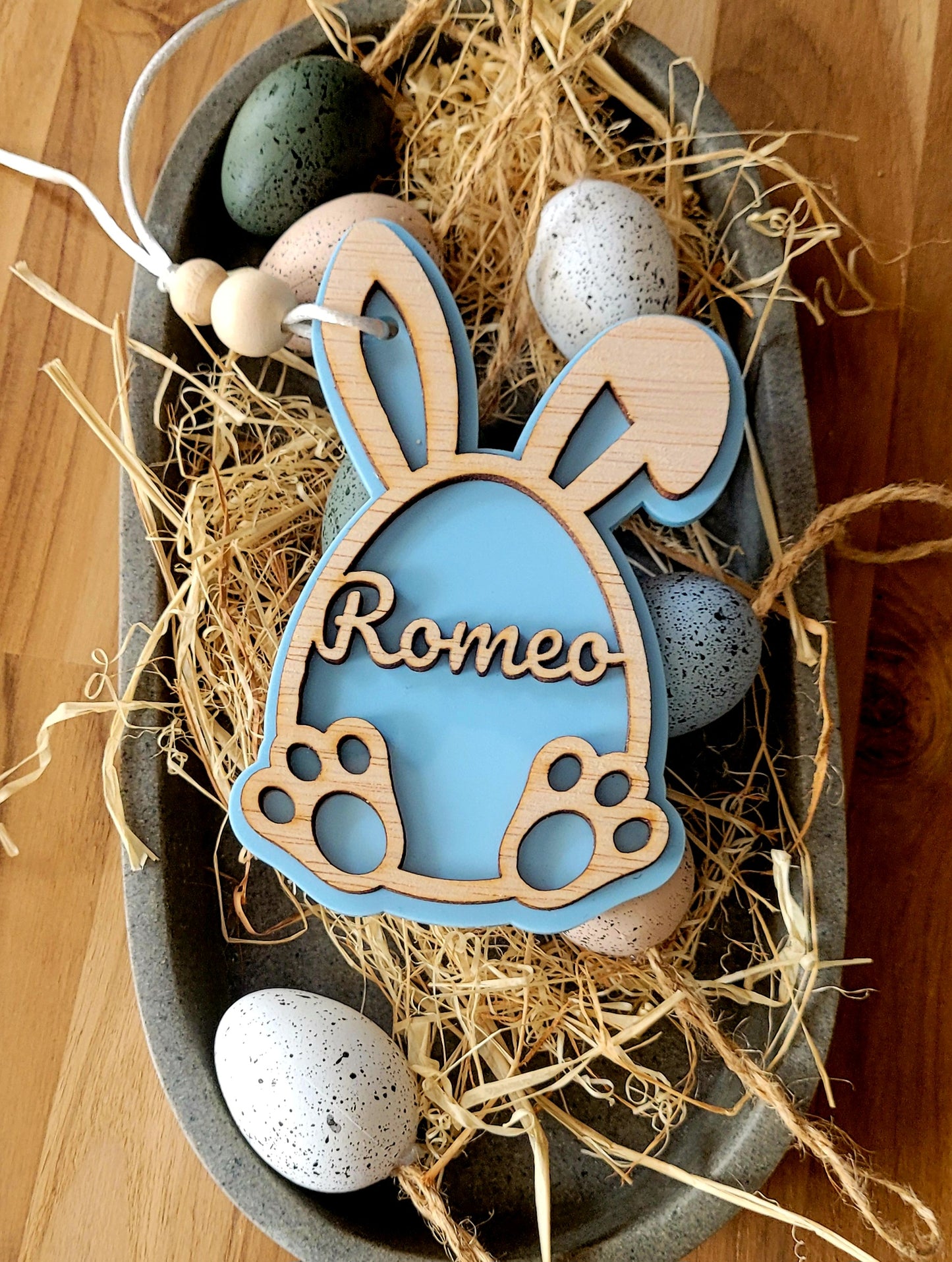 Easter Bunny Easter Egg Basket Tag