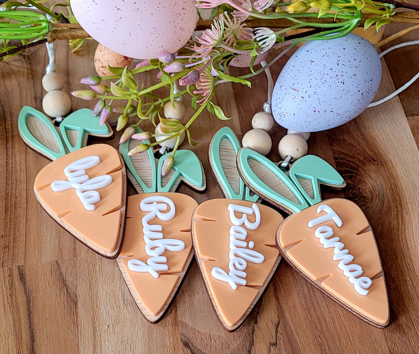Personalised Carrot Easter Basket Tag