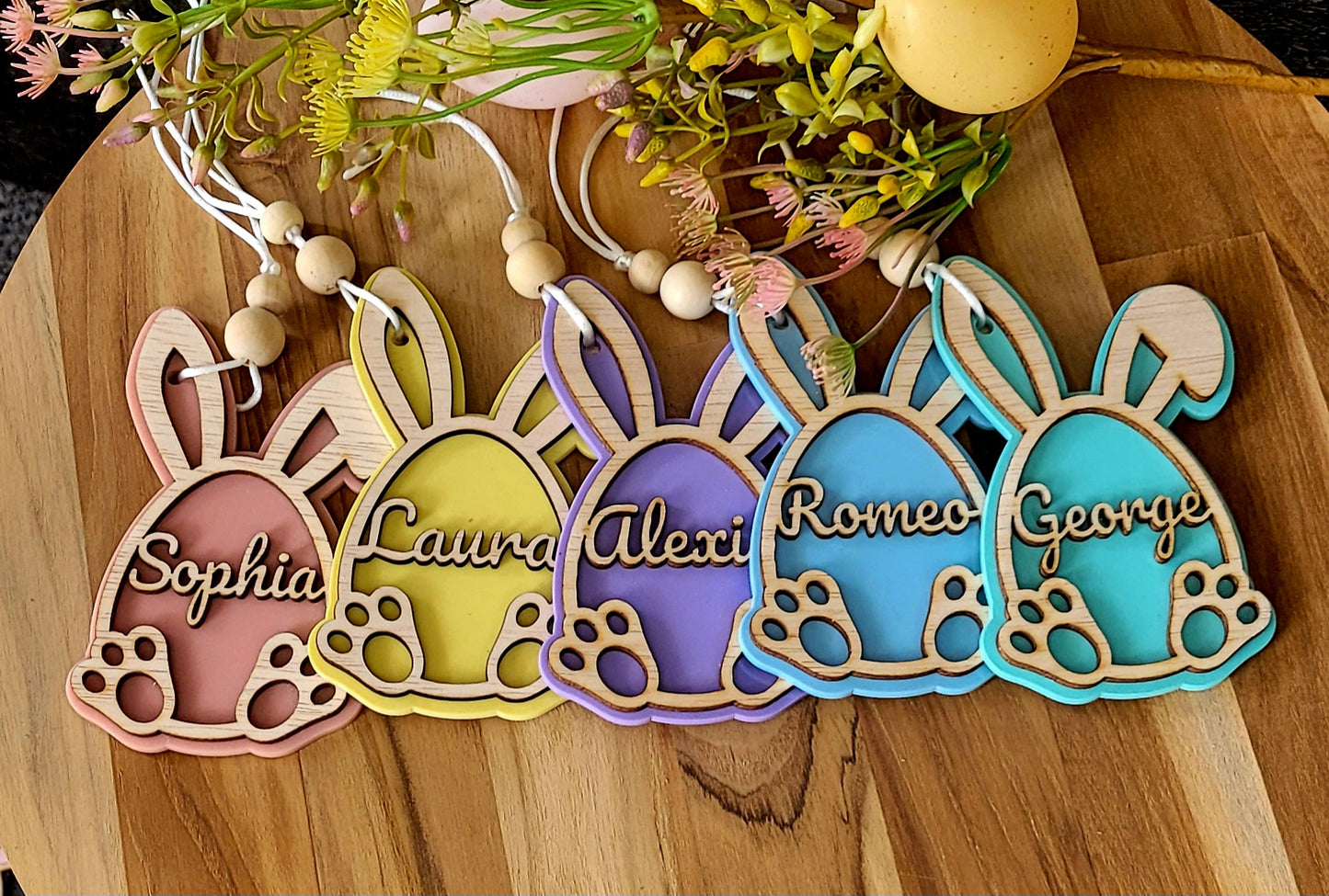 Easter Bunny Easter Egg Basket Tag