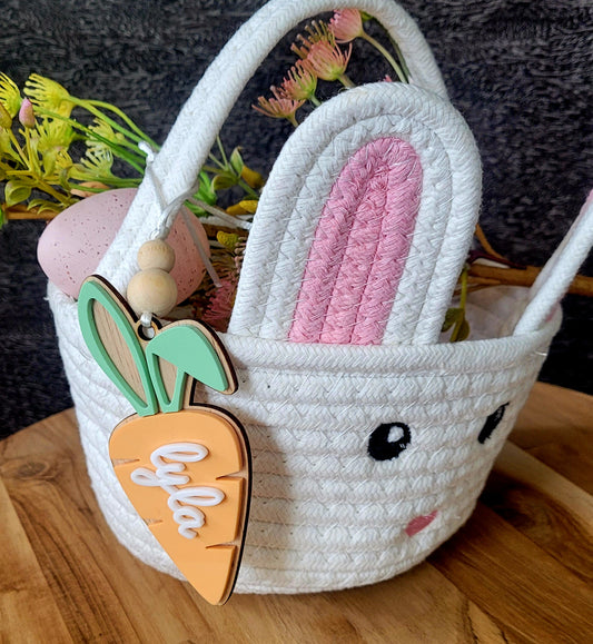 Personalised Carrot Easter Basket Tag
